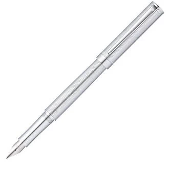 Image of Sheaffer Intensity Engraved Chrome Pattern Fountain Pen - Medium Nib