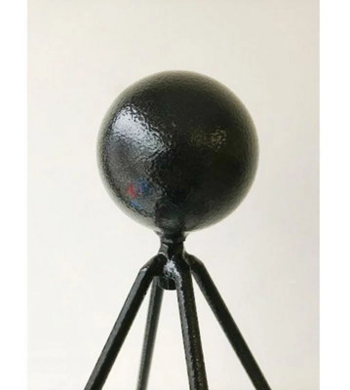 Image of Poppy Forge Large Ball Top Bare Metal/ready To Rust - Top For Garden Plant Border Support - Solid Steel - L30 X W30 X H30 Cm