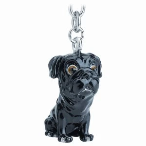 Image of Little Paws Key Ring Pug - Black