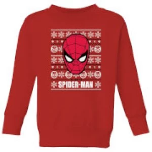 image of Marvel Spider-Man Kids Christmas Sweatshirt - Red - 11-12 Years