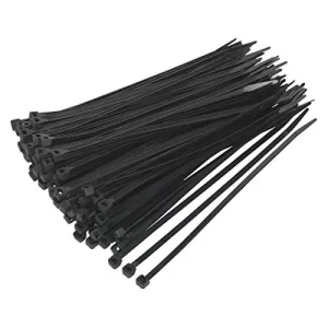 image of Genuine SEALEY CT10025P200 Cable Tie 100 x 2.5mm Black Pack of 200