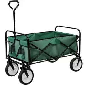 image of Tectake Foldable Garden Trolley With 80kg Load Capacity Green