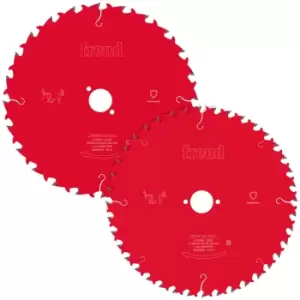 Image of Freud PRO 2 Piece 250mm Circular Saw Blade Set 250mm Assorted Teeth 30mm