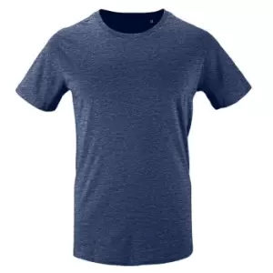 Image of SOLS Mens Milo Heather T-Shirt (3XL) (Denim)