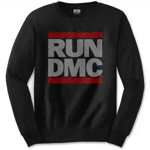 image of Run DMC - Logo Mens X-Large Long Sleeved T-Shirt - Black