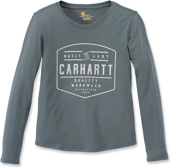 Image of Carhartt Lockhart Ladies Long Sleeve Shirt, grey-green, Size M for Women