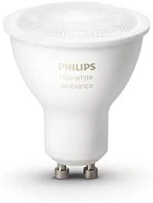 Image of Philips Hue Smart WiFi Dimmable Colour Ambience GU10 25W Bluetooth Light Bulb