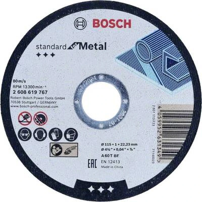 Image of Bosch Accessories Bosch Accessories Standard for Metal 2608619770 Cutting disc (straight) 230 mm Metal 2608619770