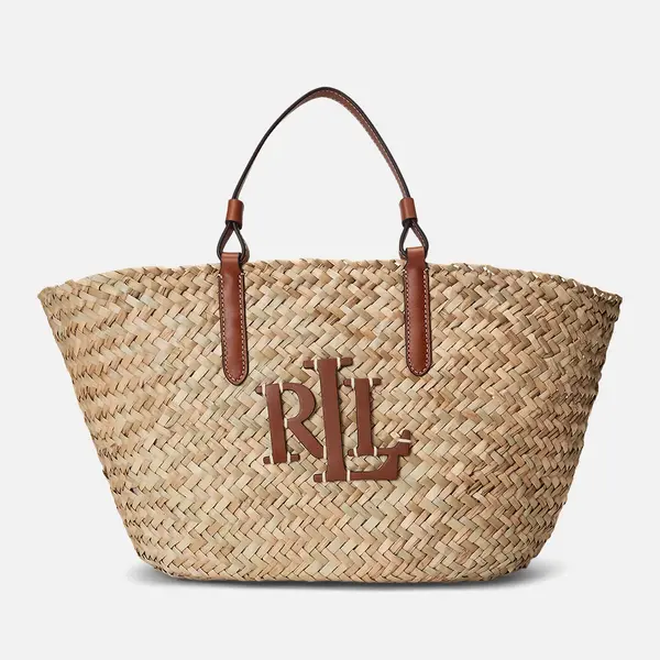 Image of Lauren Ralph Lauren Shelbie Straw Medium Tote Bag Multi female 431934792001