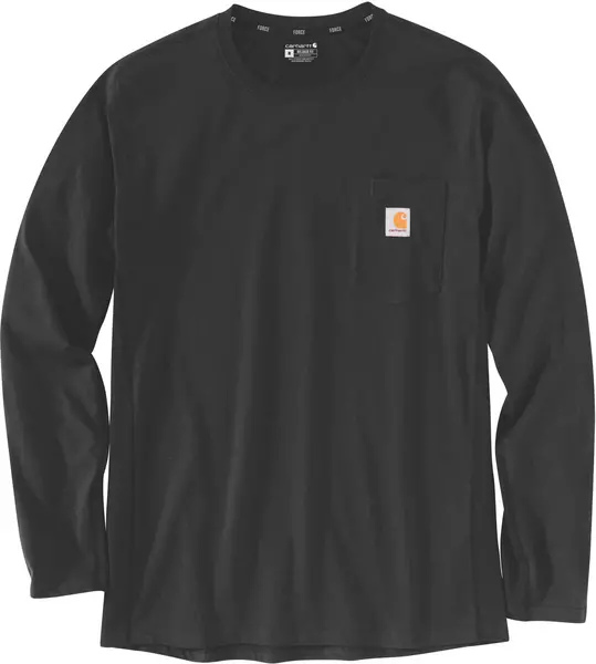 Image of Carhartt Force Flex Pocket Longsleeve Shirt, black, Size XL