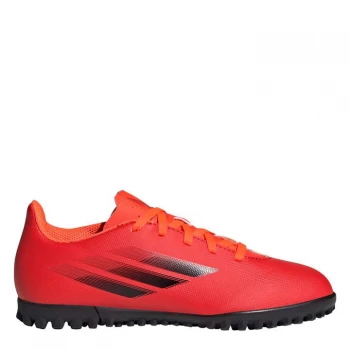 Image of adidas X .4 Childrens Astro Turf Trainers - Red/SolarRed