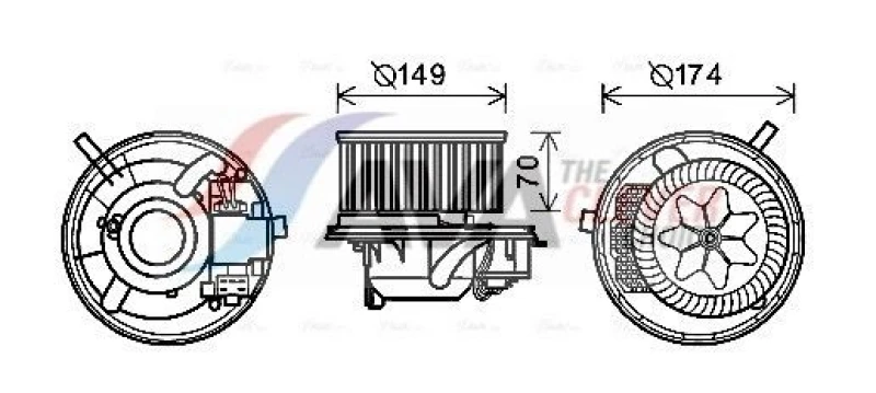 Image of Heater blower motor AVA COOLING SYSTEMS VN8341