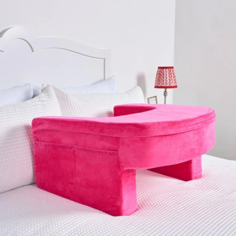 Image of OHS OHS Laptop Cushion Armrest Gaming Pillow Soft Foam Reading Pillow in Bright Pink Bright Pink One Size Unisex 5027434233199