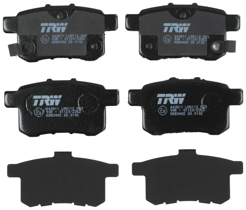 Image of TRW GDB3482 Brake pad set with acoustic wear warning Brake Pad Set,disc brake (402)