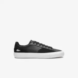 Image of Mens Lacoste L006 Leather Trainers Size 10 UK Black & White