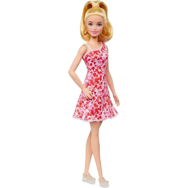 image of Fashionistas Doll with Blonde Ponytail and Pink Dress