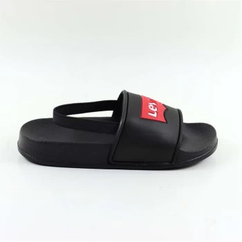 Levis Batwing Kids Sliders - Black