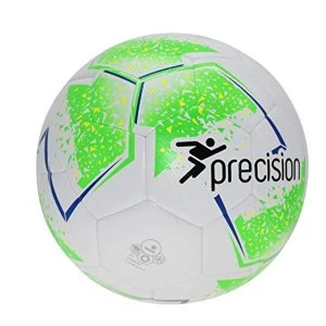 Image of Precision Unisex-Youth Fusion Sala Futsal Ball, White/Fluo Green/Fluo Yellow/Blue, 3