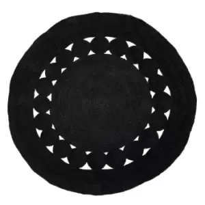 Image of Interiors By Ph Round Jute Rug Black