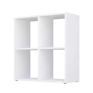 4 Cubic Section Shelving Unit White