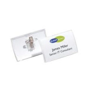 Image of Durable CLICK FOLD NAME BADGE with Necklace 54x90mm Pack of 10