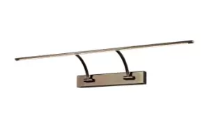 Image of Large 2 Arm Wall Lamp, Picture Light, 1 x 16W LED, 3000K, 1200lm, Bronze