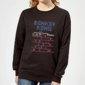 Image of Nintendo Donkey Kong Retro Womens Sweatshirt - Black