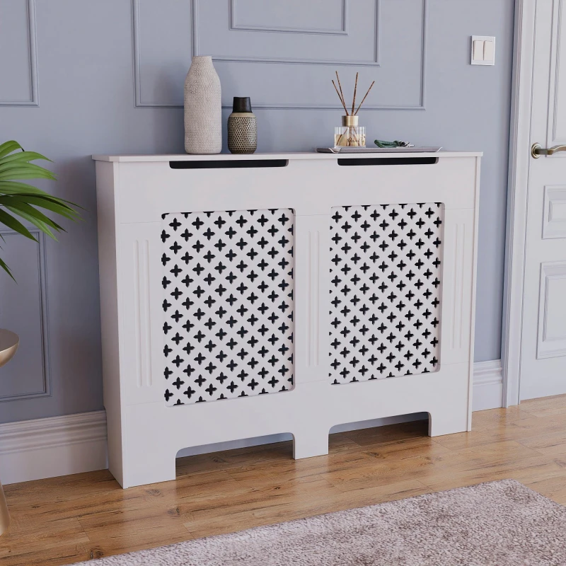 Image of Lassic Vida Designs Oxford Radiator Cover, Medium White unisex Medium