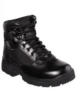 Image of Skechers Work Relaxed Fit Wascana Lace Up Boot - Black, Size 10, Men