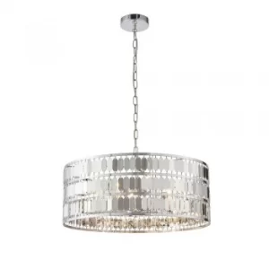 image of 5 Light Round Ceiling Pendant Chrome Plate, E14