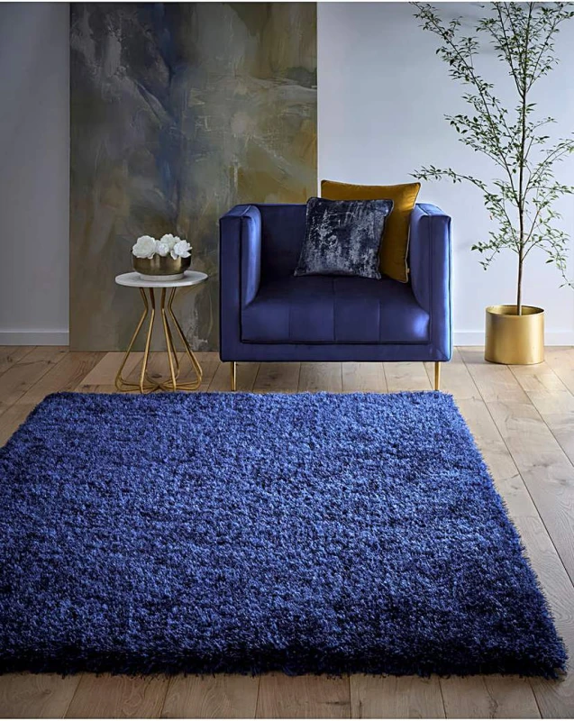 Image of Origins Chicago Shaggy Rug Navy - Origins - Size: 160X230 Navy 160X230 WB22822
