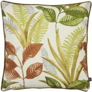 Image of Presigious Textiles Sumba Botanical Piped Edge Cushion Cover, Mango, 50 x50 Cm