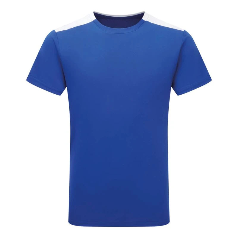 Image of TriDri Mens Performance Contrast T-Shirt in Mid Blue Size: Large Mid Blue Male L