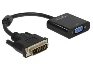 image of DeLOCK 0.16m DVI-D/VGA 0.245 m VGA (D-Sub) Black