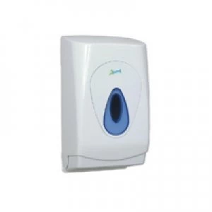 image of 2Work White Bulk Pack Toilet Tissue Dispenser MON119