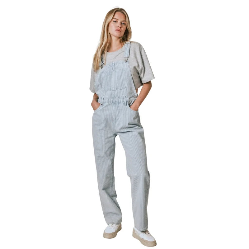 Image of F.A.M. Paris Striped jumpsuit For Her F.A.M. Paris Desire Bleu Female L