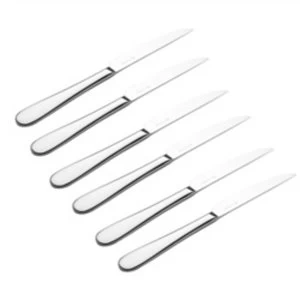 image of Viners Select 18.0 Stainless Steel Steak Knives Set of 6 Silver