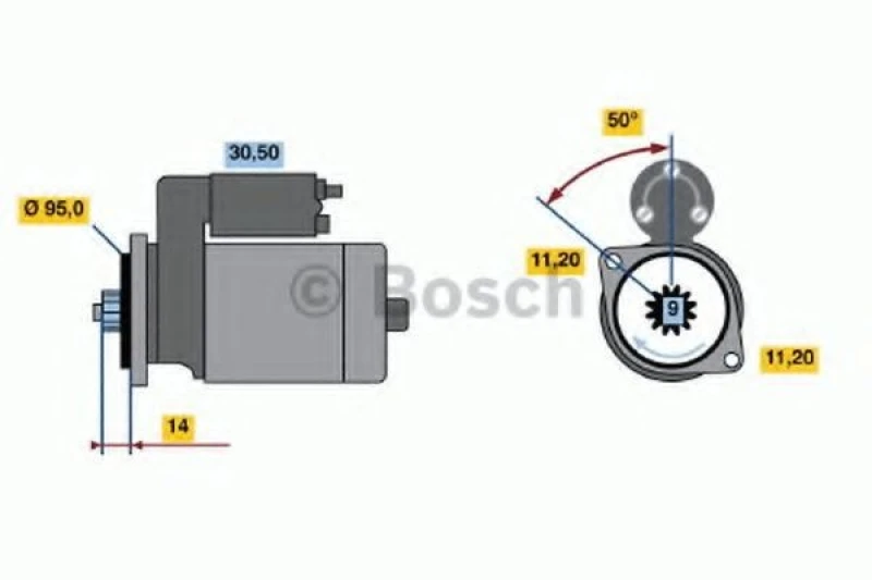 Image of Starter motor Bosch 0 986 016 031