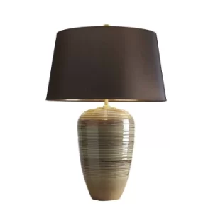 image of Demeter 1 Light Table Lamp Brown, Green, E27