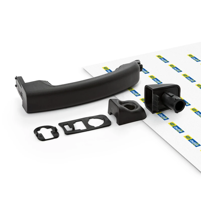 Image of MAGNETI MARELLI 350105037000 Door Handle outer, black, Rough Plastic Door Handle (1373)