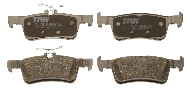 Image of TRW GDB2055 Brake pad set not prepared for wear warning indicator Brake Pad Set,disc brake (402)