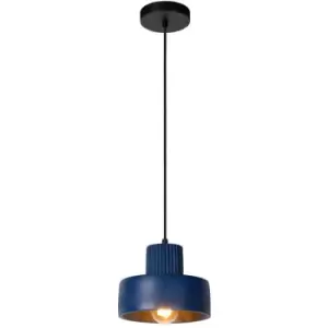 Image of Lucide OPHELIA - Pendant Light - Ø20cm - 1xE27 - Blue