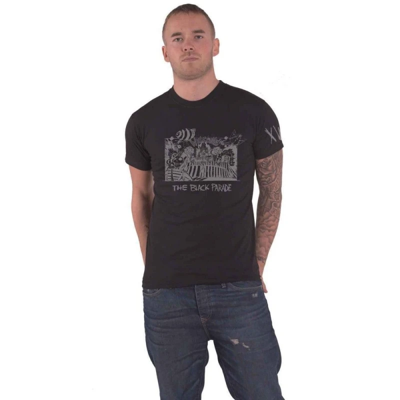 Image of My Chemical Romance My Chemical Romance Men XV Marching Frame Cotton T-Shirt in Black Size: Medium Black M Male 5063300206652