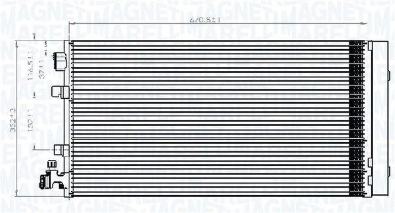 Image of MAGNETI MARELLI Air conditioning condenser MAGNETI MARELLI 350203826000