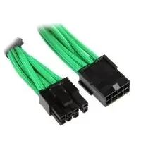 Image of BitFenix Alchemy 6+2-Pin PCIe Extension 45cm - sleeved green/black