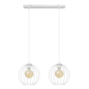 Image of Mercure Straight Bar Pendant Ceiling Light White 50cm