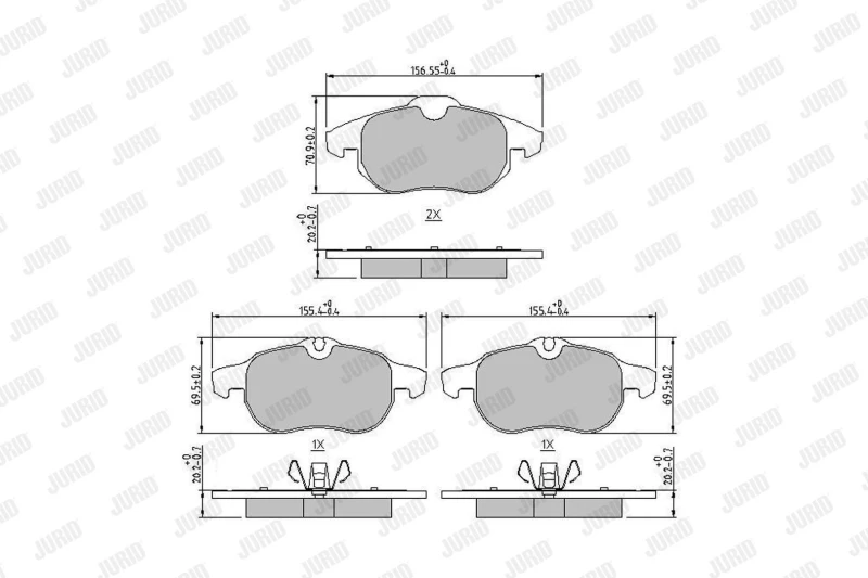 Image of Brake pad set JURID 573723J