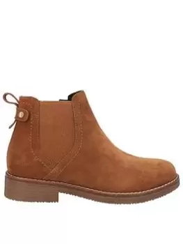 Image of Hush Puppies Wide Fitting Maddy Ankle Boot - Tan, Brown, Size 3, Women