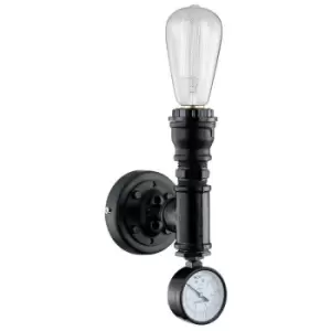 Italux Pareto - Industrial And Retro Wall Lamp Black 1 Light , E27