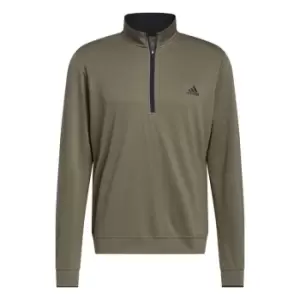 Image of adidas UPF Lightweight Pullover Top Mens - Green